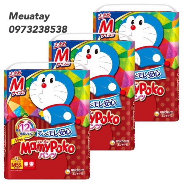 Tã quần Mamypoko Mickey/DOREMON NỘI ĐỊA NHẬT M58/L42/XL36/XXL26