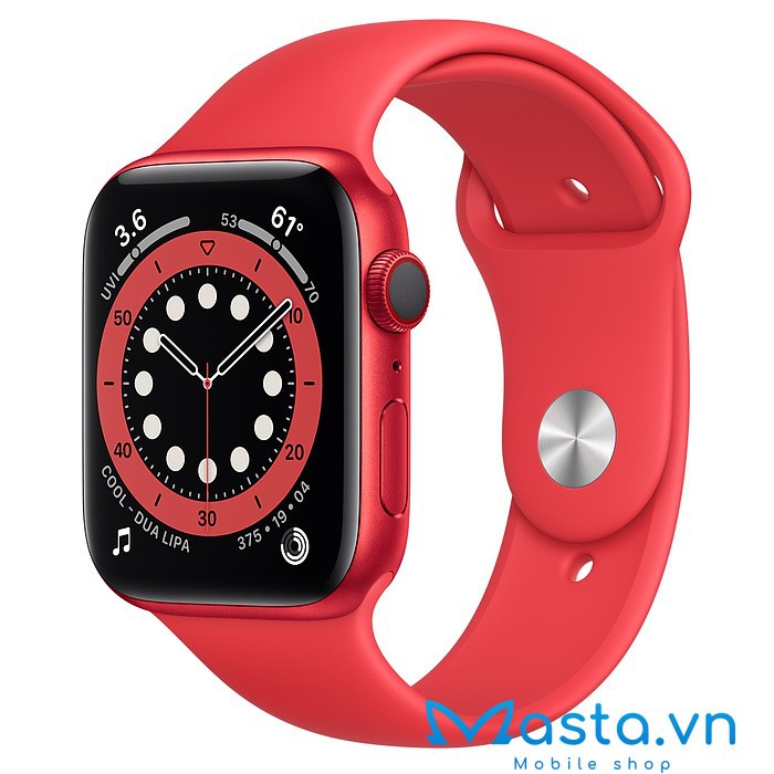 [TRẢ GÓP 0%] Đồng Hồ Apple Watch Series 6 44mm - Viền nhôm đỏ, dây Sport Band Đỏ (LTE) - M09C3