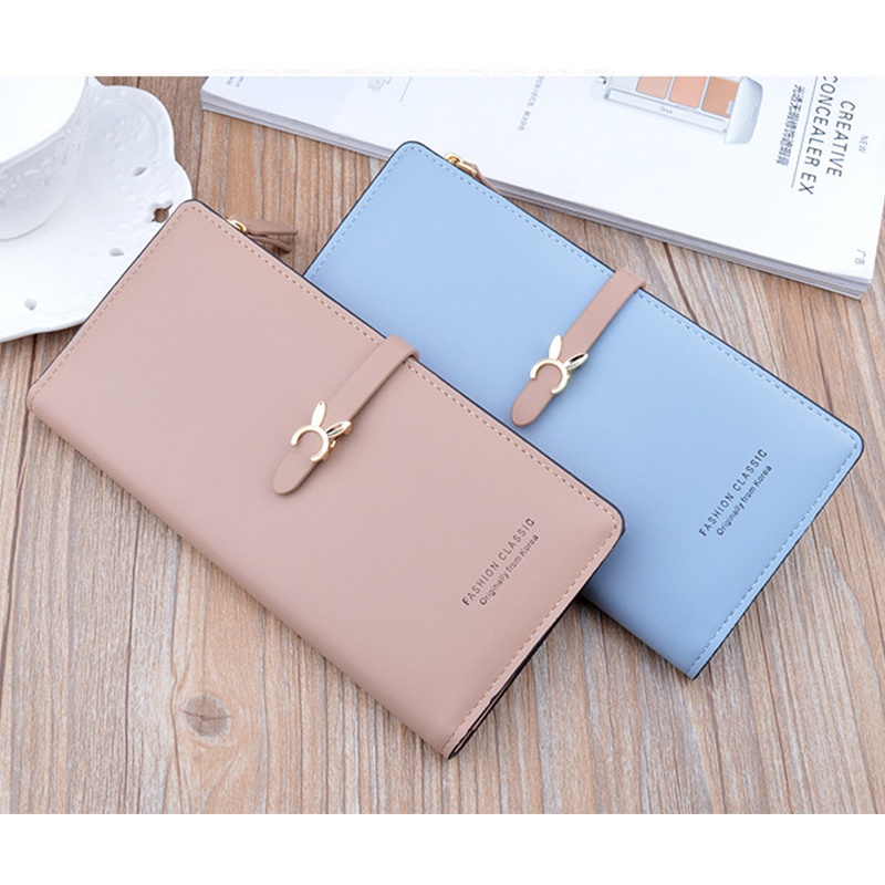 Ví bóp nữ dài cầm tay đẹp cao cấp thời trang Hàn Quốc nhiều ngăn đựng thẻ điện thoại nhỏ gọn bỏ túi mới nhất ABICA VD002