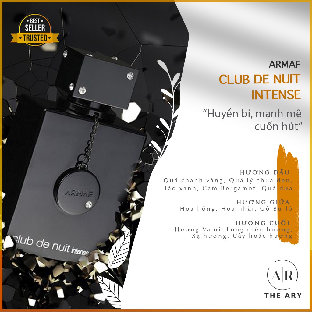 The Ary - Nước Hoa Nam Huyền Bí, Mạnh Mẽ, Cá Tính Armaf Club De Nuit Intense For Man
