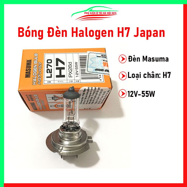 Bóng đèn ô tô xe hơi Masuma H7 12V-55W Japan