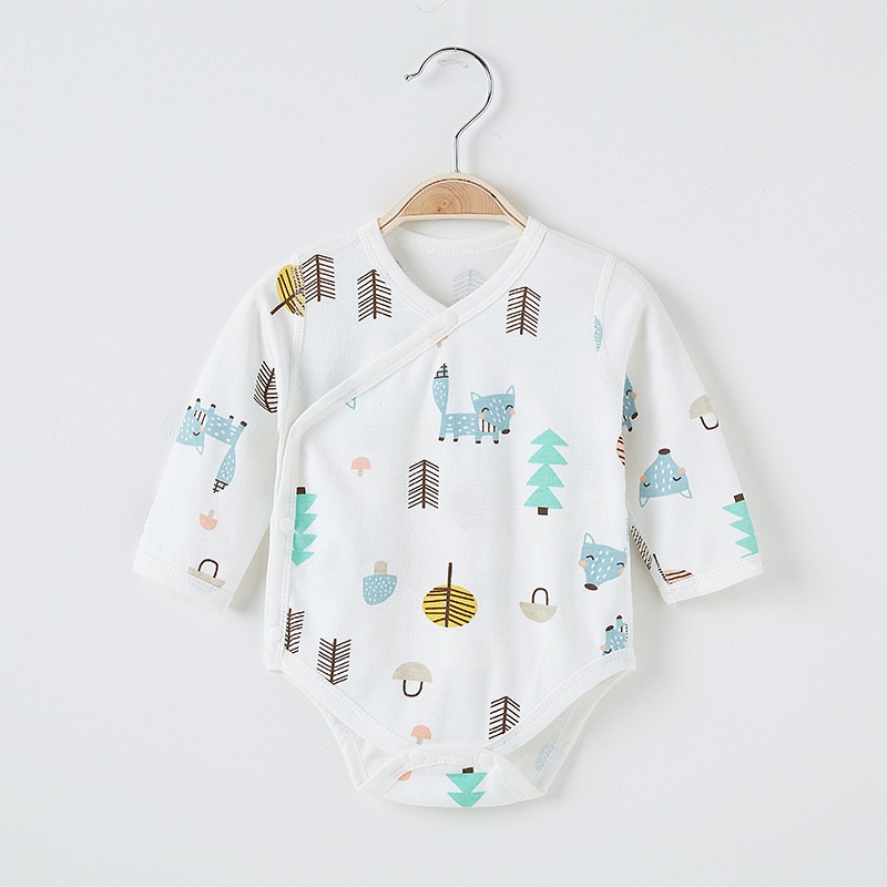 Baby Fart Clothes Spring, Autumn and Winter Cotton One-piece Clothes Newborn Baby Monk Clothes Triangle Romper Climbing Clothes