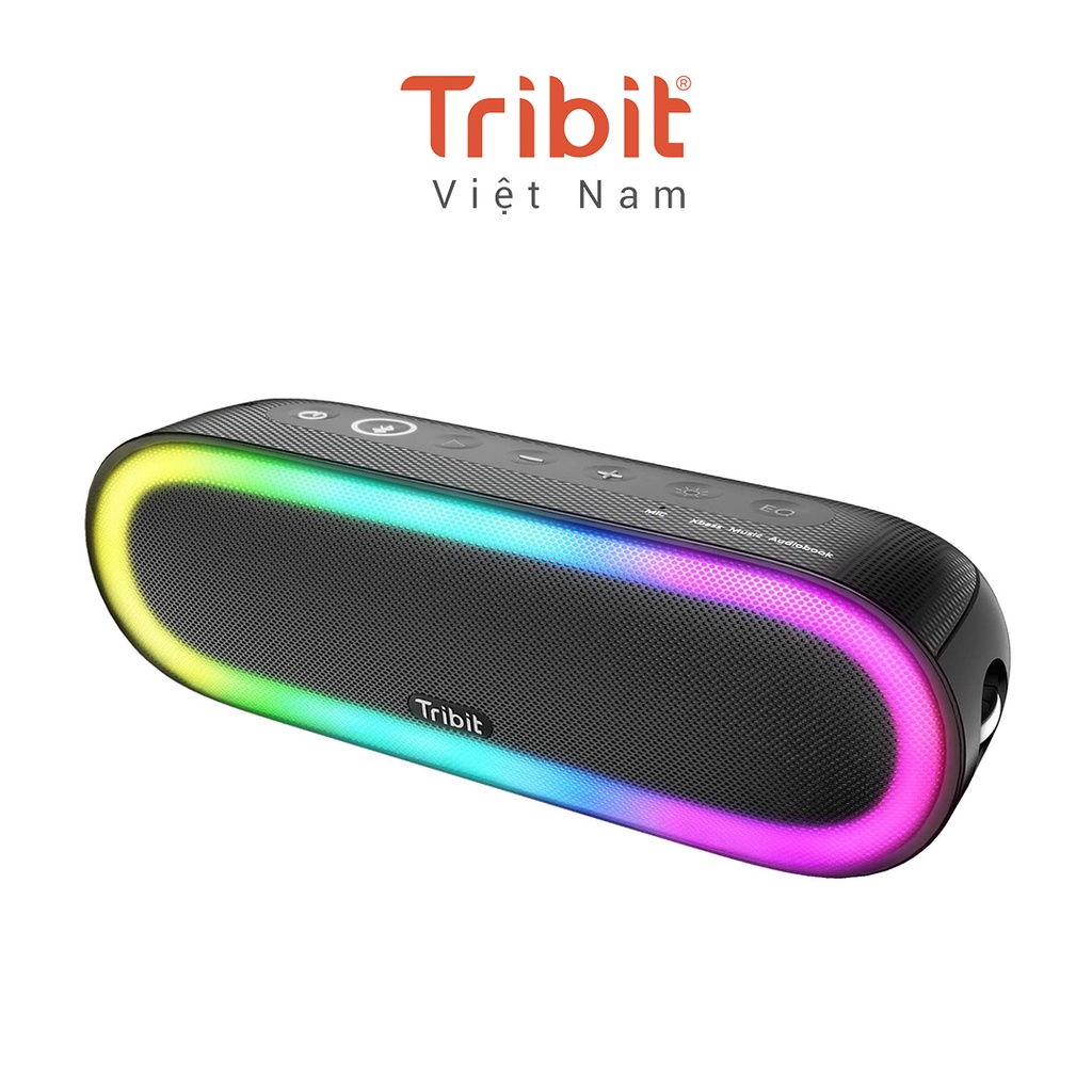 Loa Bluetooth di động Tribit XSound Mega - Âm trầm mạnh mẽ, công suất 30W, chống nước IPX7, đèn LED theo nhạc, Pin 20h