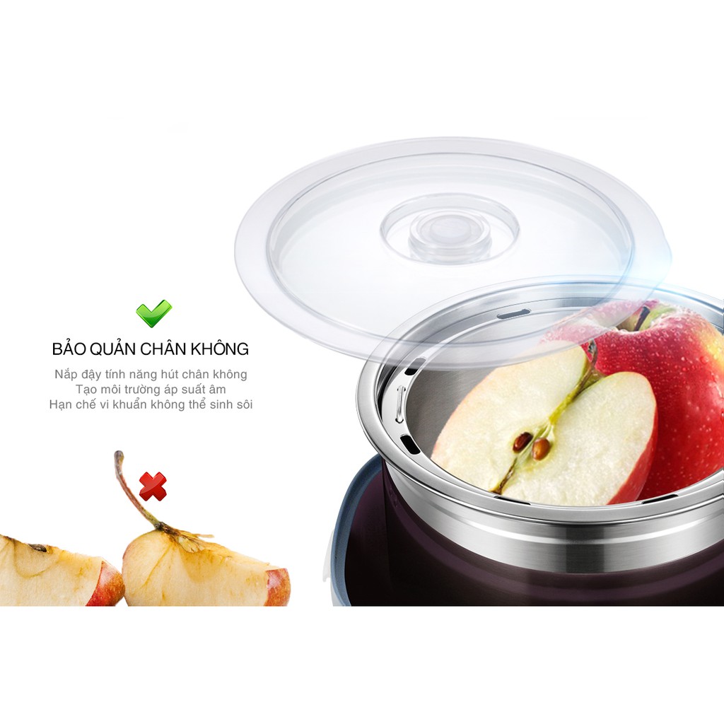 Hộp hâm nóng chân không 1 tầng ArirangLife EL-ALS2012 (Trắng) | BigBuy360 - bigbuy360.vn