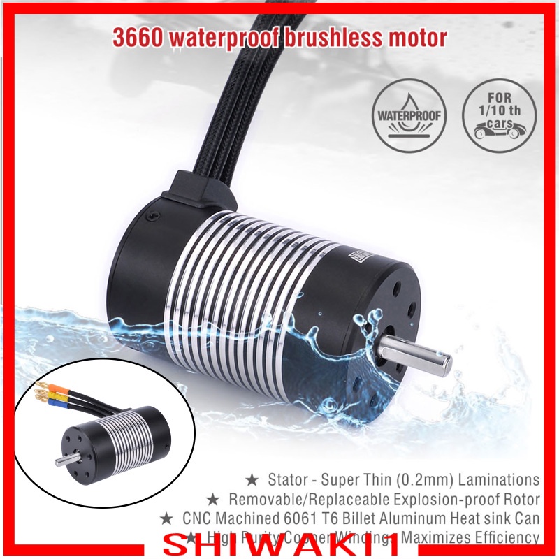 Động Cơ Không Chổi Than Shiwaki1 3660 4 Trục 5mm Cho Xe Hơi Điều Khiển Từ Xa 1 / 10