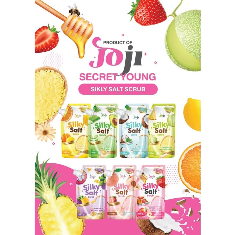 01 Muối Tắm Tẩy Tế Bào Trắng Da JOJI Secret Young Silky Salt Scrub Thái Lan 350gram/Gói