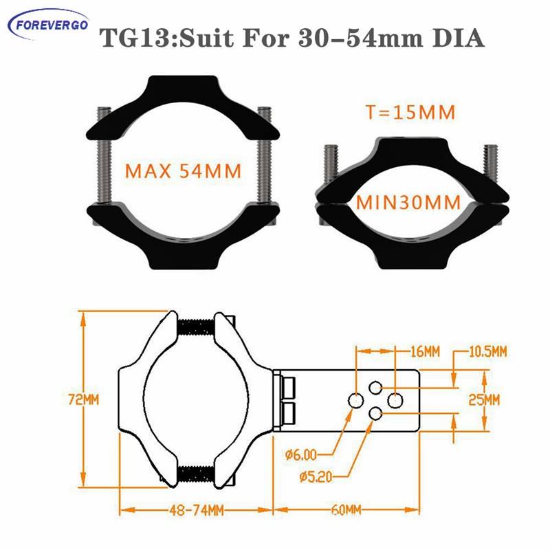 Giá Đỡ Đèn Pha Cho Xe Mô Tô Cafer Racer Tg11 / Tg13