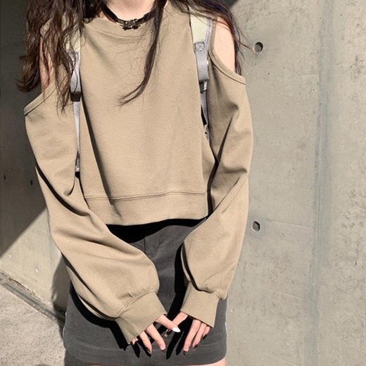 Áo Hoodie Cổ TròN Hở Vai Phong CáCh HàN QuốC MớI