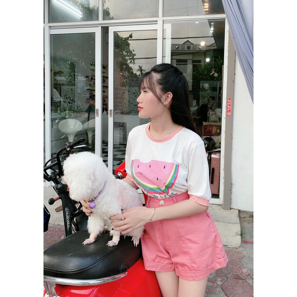 [MUA 1 ĐƯỢC 2] Set Trang Phục Nữ, Set Áo Phông Nữ Phối Quần Màu Hồng Siêu Xinh | BigBuy360 - bigbuy360.vn