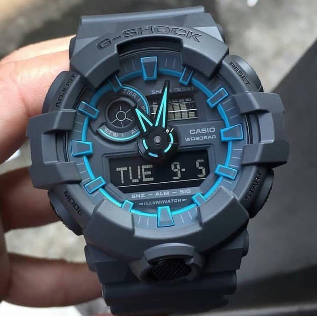 Đồng hồ nam Casio G Shock GA-700SE-1A2DR Layered Neon Color - Dây Hai Màu Phiên Bản Giới Hạn