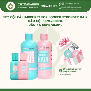 Set Gội Xả Hairburst kích mọc tóc dài và chắc khỏe 350ml/chai [NHẬP KHẨU CHÍNH HÃNG 100%]