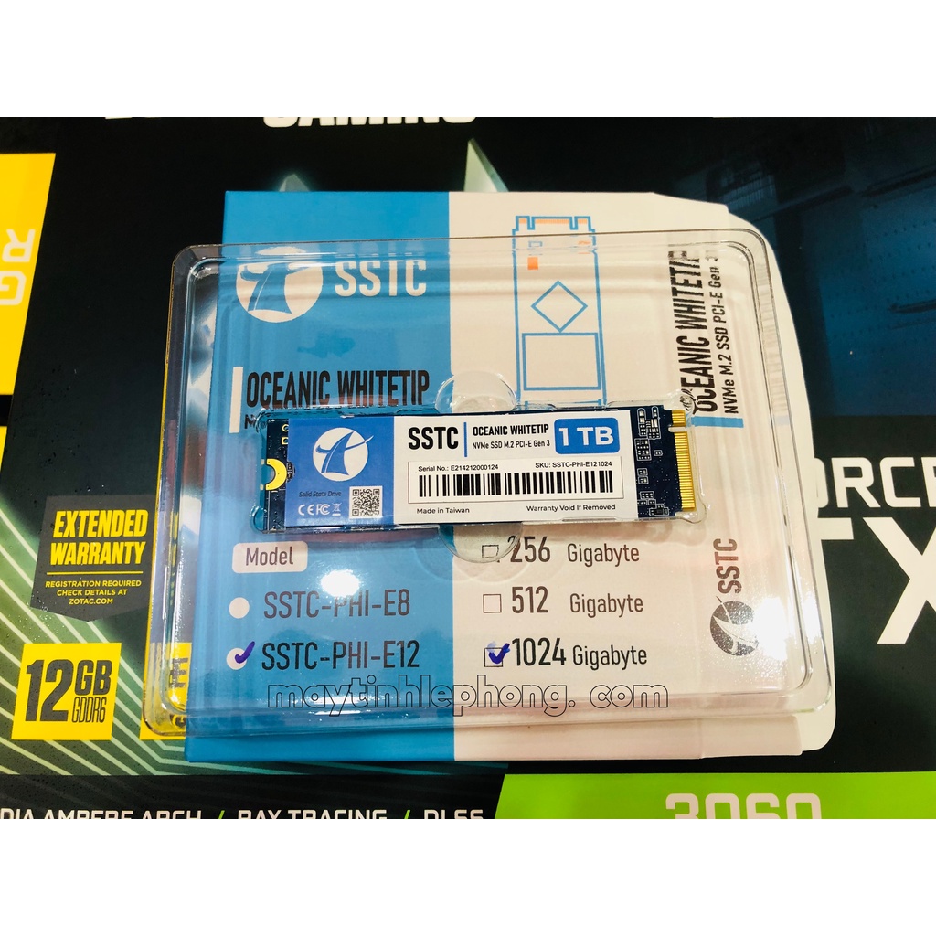 Ổ cứng SSD 1TB SSTC Oceanic Whitetip M.2 NVMe PCIe Gen3x4 (SSTC PHI E12 )