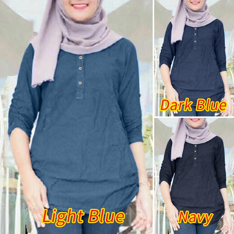 Zanzea Áo Sơ Mi Tay Lửng Màu Trơn Thời Trang Dành Cho Nữ