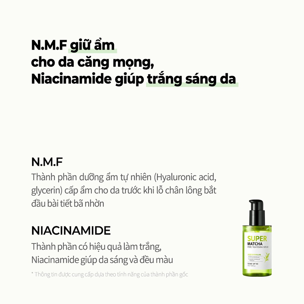 Serum trà xanh kiềm dầu se khít lỗ chân lông SOME BY MI Super Matcha Pore Tightening Serum 50ml