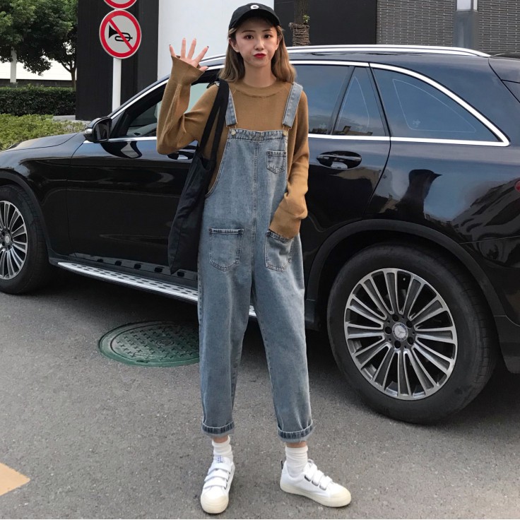 [ ORDER ] quần yếm bò rộng ulzzang order quần jean yếm bò suông dáng hàn quốc KÈM ẢNH THẬT | BigBuy360 - bigbuy360.vn