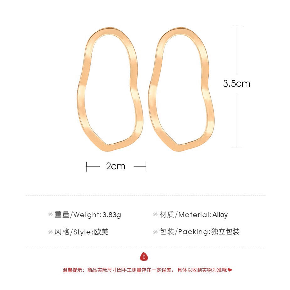 Bông tai kim loại thiết kế cá tính độc đáo thời trang cho nữ