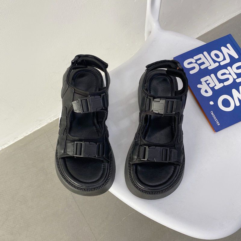 Dép Sandal quai ngang đế độn siêu đẹp phong cách Ulzzang