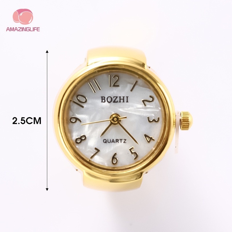 Nhẫn Mặt Đồng Hồ Bằng Thép Không Gỉ Thời Trang Cá Tính