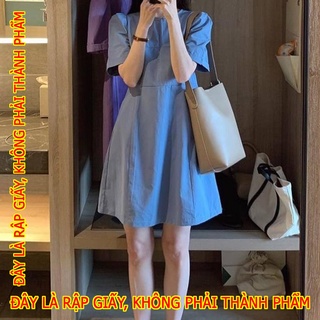 Rập giấy 30091 - đầm xếp ly ngang ngực