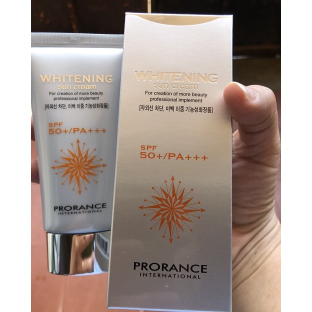 Kem chống nắng 3 lớp dưỡng trắng da – PRORANCE WHITENING & SUN CREAM UVA –