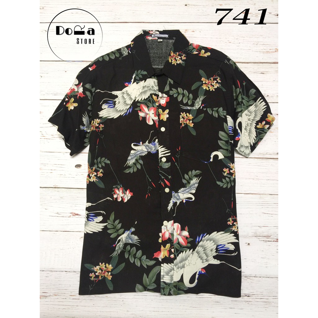 [Mua 2 giảm 10k] Áo Sơ Mi Nam Hoa Văn Trẻ Trung Mặc Du Lịch Tết Vải Lanh Mát Mẻ | BigBuy360 - bigbuy360.vn