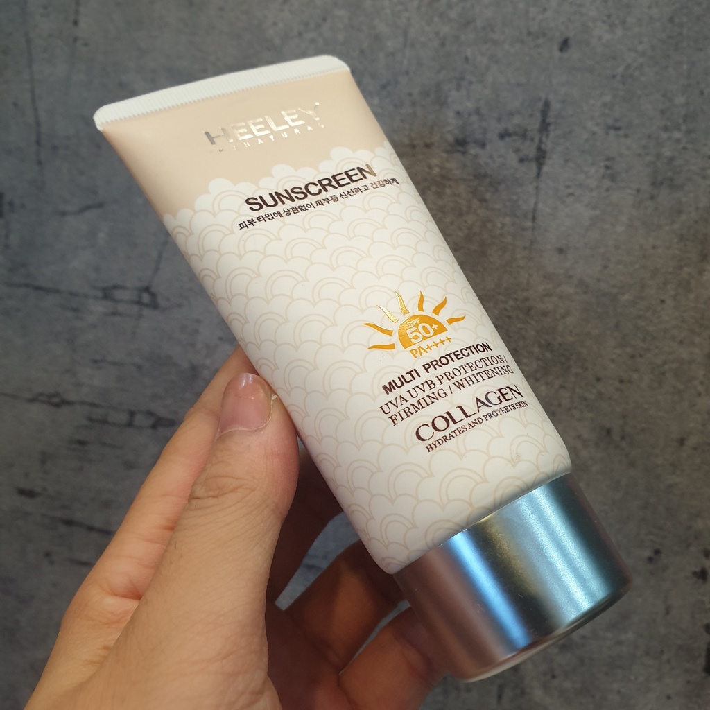 Kem chống nắng Heeley tặng kèm mặt nạ, Kem chống nắng Hàn SPF 50+ nâng tone