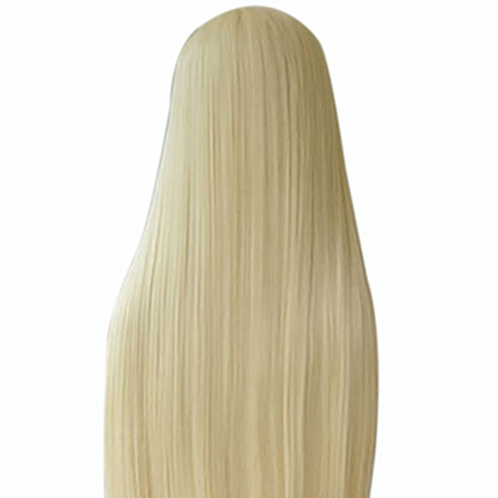 Tóc giả thẳng dài đầy đủ đầu màu vàng bạch kim