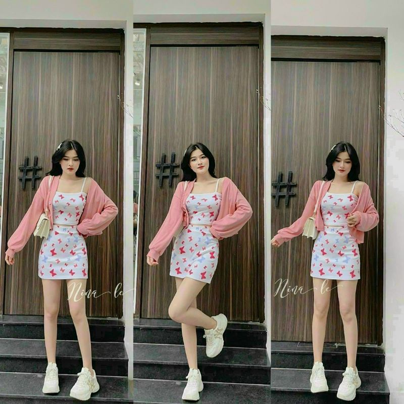 SET BƯỚM 3 MÓN NHƯ HÌNH BIGSIZE CHÂN VÁY CÓ QUẦN | BigBuy360 - bigbuy360.vn