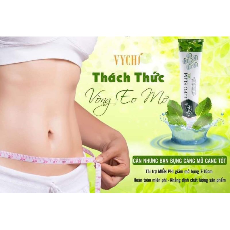 Kem Tan Mỡ Bụng Lipo Slim Gel Vychi Giá Gốc Data 2024 [ TẶNG KÈM THƯỚC ĐO BẤM ]