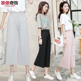 Quần ống rộng xếp ly [Ảnh thật]
