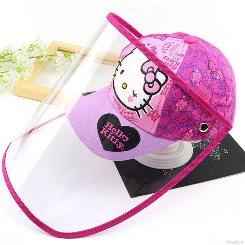 Mũ chống bụi bẩn chống giọt bắn có thể tháo rời được in họa tiết hoạt hình dành cho bé gái