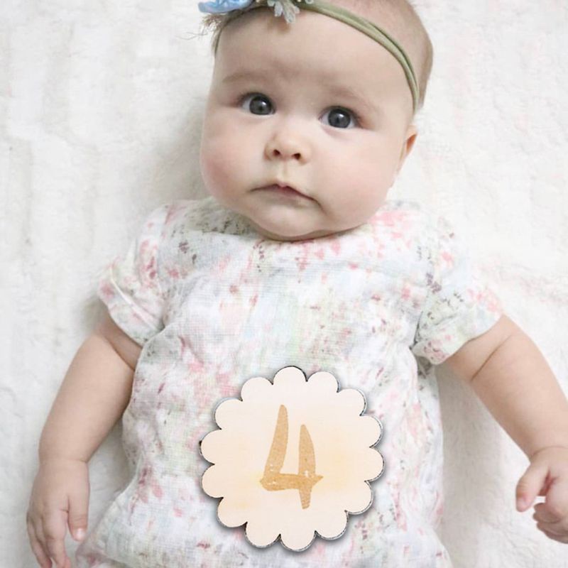 Set 12 Thẻ Đánh Dấu Cột Mốc Phát Triển Theo Tháng Làm Phụ Kiện Chụp Ảnh Cho