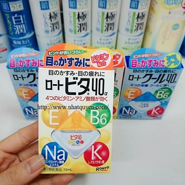 [ROHTO-JAPAN] Nước Nhỏ mắt Rohto Nhật Bản Vita 40 bổ sung vitamin (2 màu) | WebRaoVat - webraovat.net.vn