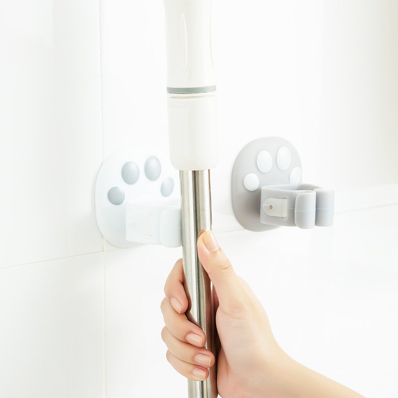Giá Đỡ Treo Cây Lau Nhà Đa Năng Móc Dán Tường Chịu Lực