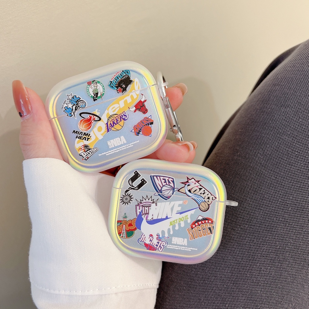 Vỏ Bảo Vệ Hộp Sạc Tai Nghe AirPods3gen 2021 AirPods3 AirPodsPro AirPods2gen Họa Tiết NBA Ốp