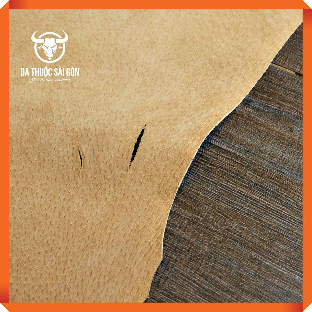 Da Heo Lộn Màu Vàng Kem Độ Dày 0.6 Đến 0.8 MM Thương Hiệu Da Thuộc Sài Gòn