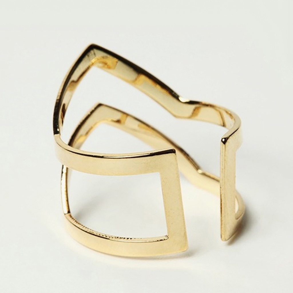 ☼Nhẫn Đeo Khớp Ngón Tay Hình Chữ V Phong Cách Vintage