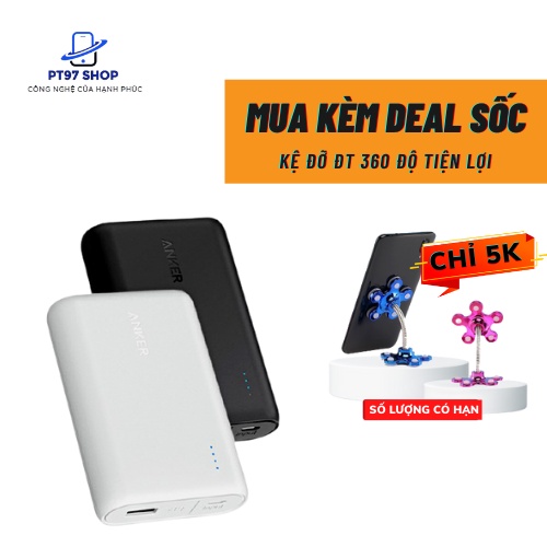 Pin dự phòng Anker PowerCore 10000mAh - A1263 - CỤC SẠC NHANH, KHÔNG NÓNG MÁY, SIÊU GỌN, KHÔNG CHAI PIN, BH 12 THÁNG