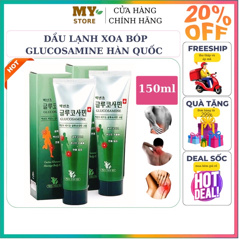 Dầu Lạnh Xanh Xoa Bóp Glucosamine Hàn Quốc 150ml
