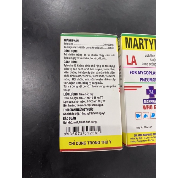 1 lọ MARTYLAN khò khè trên gà