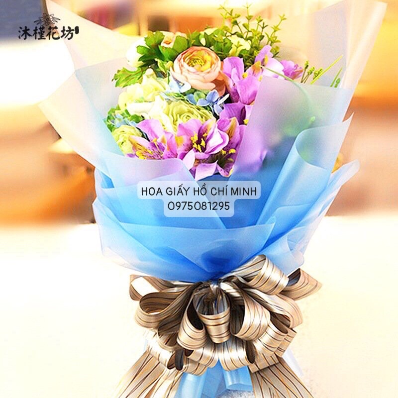 [Bán lẻ]Giấy gói hoa mờ sương sang trọng. Giấy gói hoa phong cách Hàn Quốc