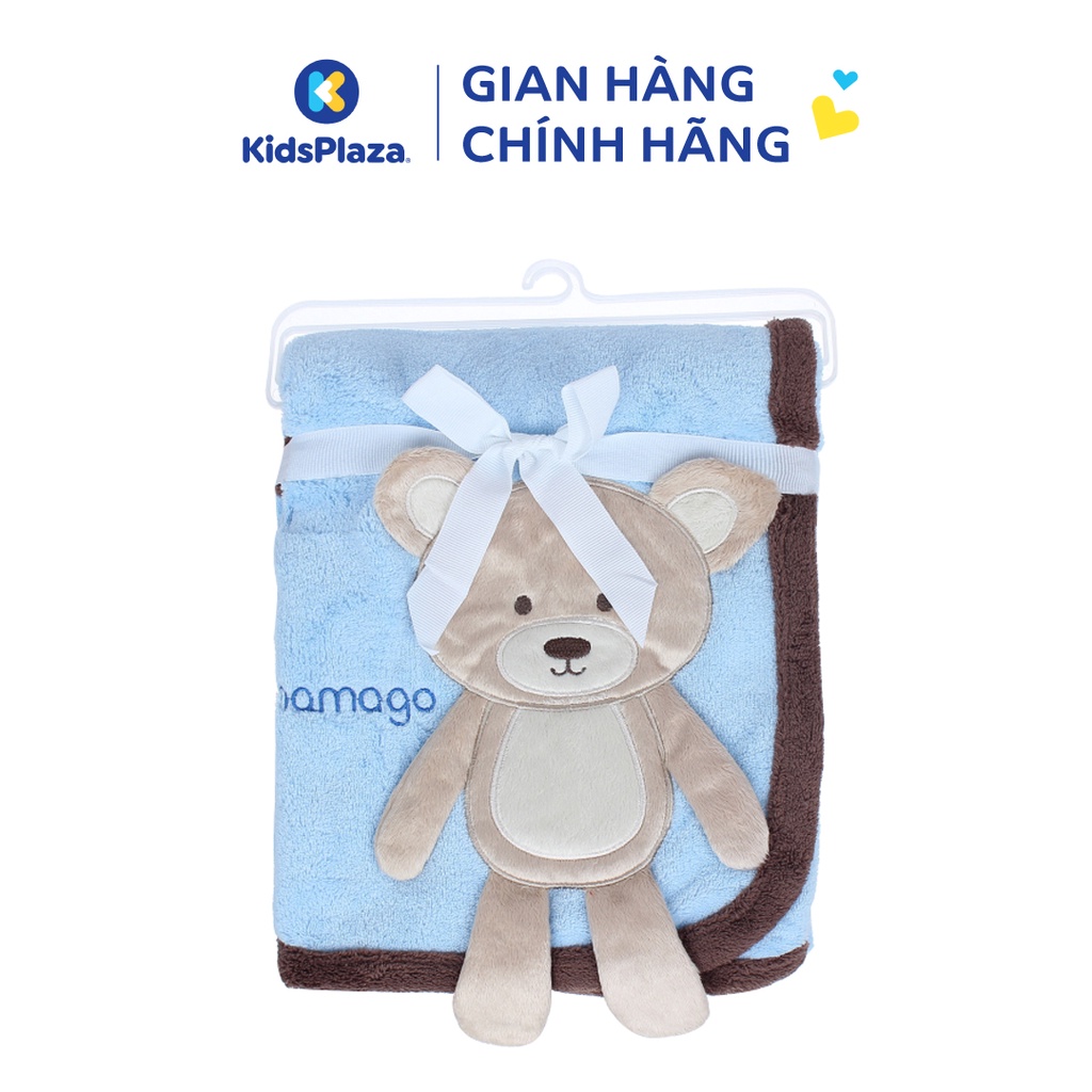 Chăn bông 2 lớp Mamago đính chú gấu MM06