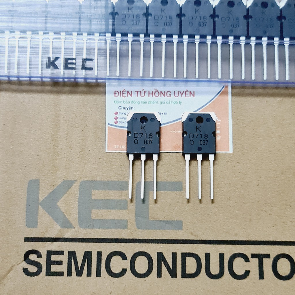 1 cây D718 . Trans NPN 8A 120V Chính hãng KEC, lưng đồng loại tốt. Sò công suất âm ly D718 loại 1