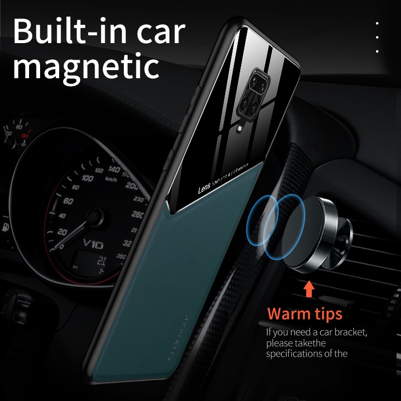 Ốp điện thoại da có thể sử dụng trên xe ô tô cho Xiaomi Redmi 9 9A 9C Note 9s 7 8 9 Pro Max 10X Pro