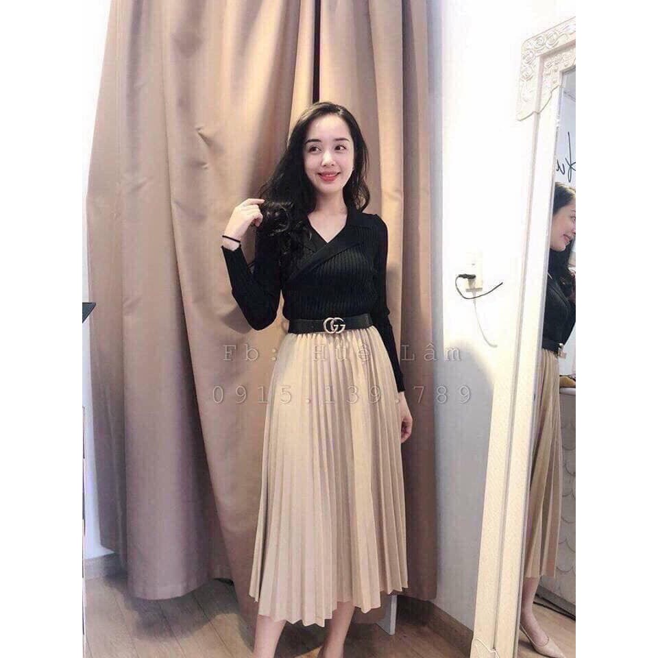 CHÂN VÁY NHŨ XẾP LY TO CỰC DUYÊN DÁNG