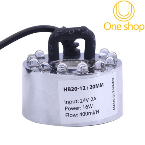 Động Cơ Phun Sương HB20 Có Đèn Led 20mm 24VDC 16W 400ml/h V1