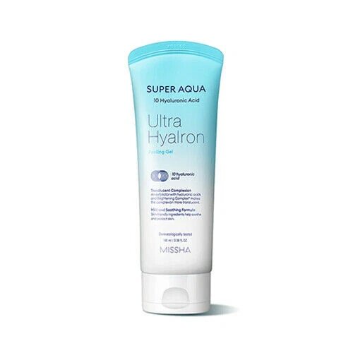 Tẩy Da Chết Missha Super Aqua Ultra Hyalron Peeling Gel 100ml mẫu mới giúp da mềm mịn và trắng sáng