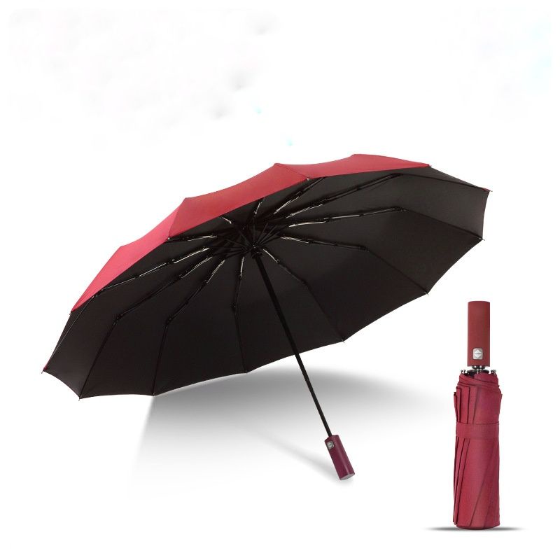 Ô Dù Hoàn Toàn Tự Động Che Nắng Mưa 12 Nan Xương Sơn Phủ 2 Lớp Chống Tia Cực Tím - Yoboshop