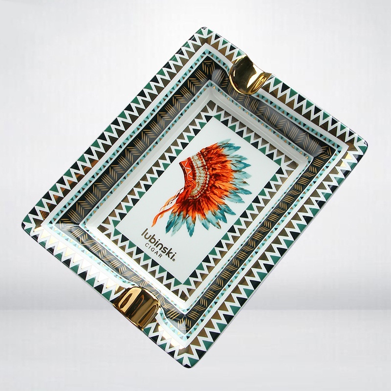 { HÀNG CHÍNH HÃNG } Gạt Tàn Cigar Sứ Lubinski  YJA20016 Cao Cấp Họa Tiết Hoa Văn Sang Trọng