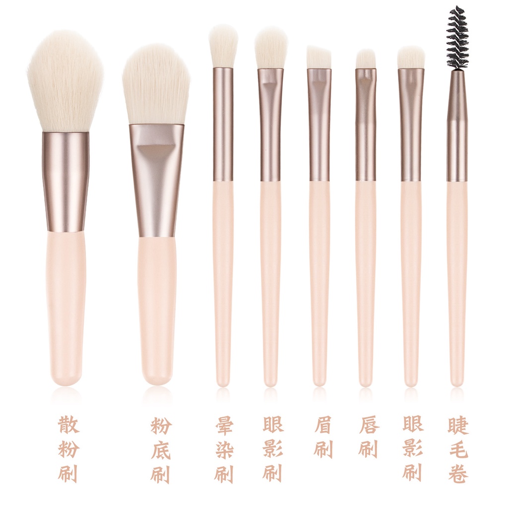 Set 8 Cọ Trang Điểm Lông Mềm Mini Tiện Dụng Mang Theo Du Lịch